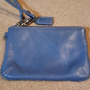 Authentic blue Coach wristlet